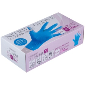 クラフトマン　ニトリル手袋　パウダーフリー　Ｓ　ブルー　ＮＧＨＫ－０１　１箱（１００枚）