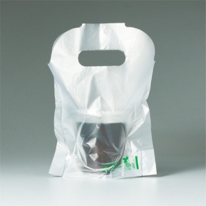 ミヤゲン　カップ持ち運び袋　キャリーカップ（バイオマス配合）　１個用　ＣＡＢ０３　１パック（１００枚）1
