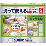 日本製紙クレシア　スコッティファイン　洗って使えるペーパータオル　プリント６０カット