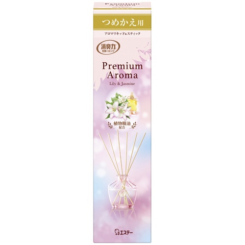 エステー　玄関・リビング用　消臭力　Ｐｒｅｍｉｕｍ　Ａｒｏｍａ　Ｓｔｉｃｋ　リリー＆ジャスミン　つめかえ用　６５ｍＬ　１個1