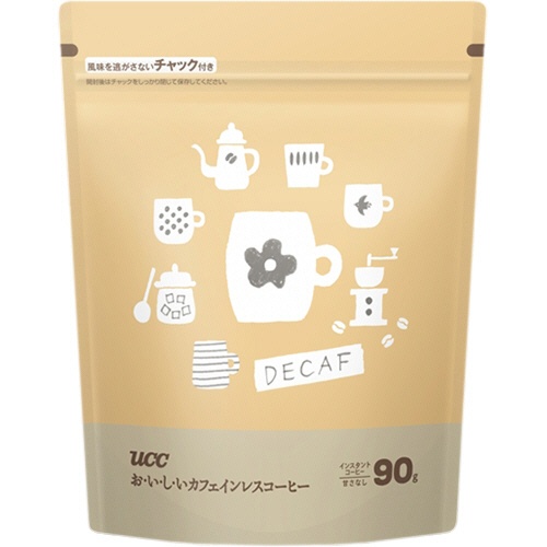 ＵＣＣ　おいしいカフェインレスコーヒー　インスタントコーヒー　９０ｇ　１袋1