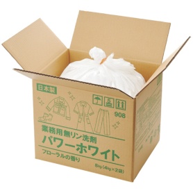 シャルメコスメティック　業務用無リン洗剤　パワーホワイト　８ｋｇ（４ｋｇ×２袋）　１箱