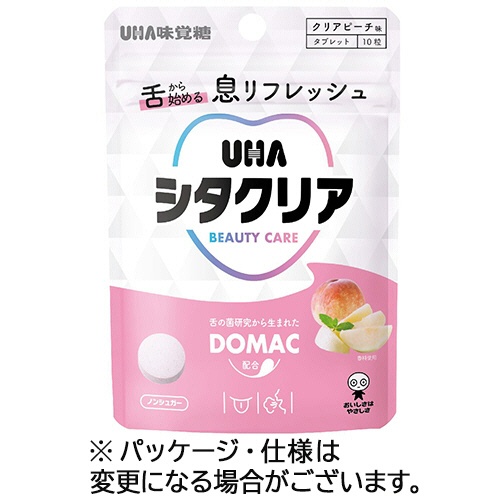 ＵＨＡ味覚糖　シタクリア　タブレット　クリアピーチ味　１パック（１０粒）1