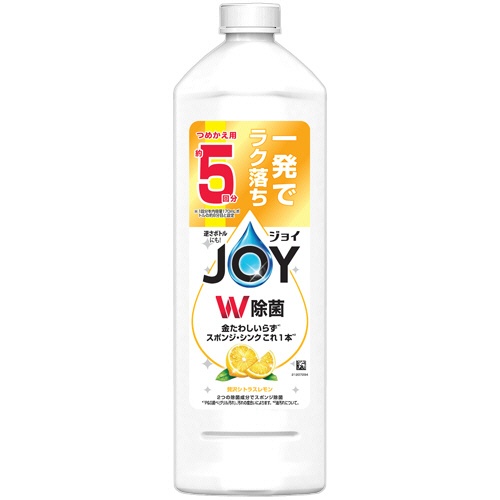 Ｐ＆Ｇ　ジョイ　Ｗ除菌　コンパクト　贅沢シトラスレモンの香り　つめかえ用　特大　６７０ｍＬ　１本1