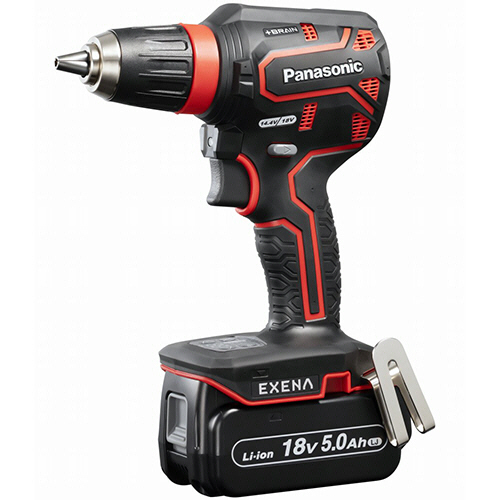 【新品】パナソニック EXENA エグゼナ Pシリーズ 18V 充電ドリルドライバー 赤 〔5.0Ah電池2個付〕 EZ1DD1J18D-R たのめーる】パナソニック エグゼナ 充電ドリルドライバー LJ