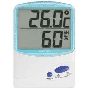 ドリテック　デジタル温湿度計　ブルー　Ｏ－２０６ＴＮＯＢＬ　１個1