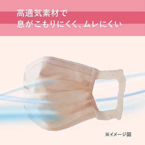 大王製紙　エリエール　ハイパーブロックマスク　エリカラ　ふつうサイズ　ピンクベージュ　１箱（３０枚）4