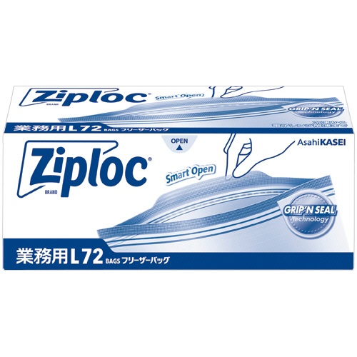 旭化成ホームプロダクツ　業務用ジップロック　フリーザーバッグ　Ｌ　１箱（７２枚）1