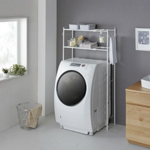 平安伸銅工業　洗濯機ラック　タオル掛け付き　マットホワイト　ＨＳＲ－１ＷＨ　１台7