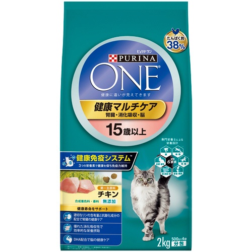 ネスレ　ピュリナワンキャット　健康マルチケア　１５歳以上　チキン　２ｋｇ　１パック1