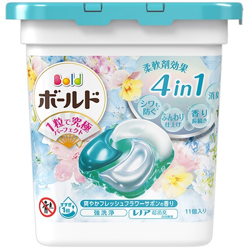 Ｐ＆Ｇ　ボールド　ジェルボール４Ｄ　爽やかフレッシュフラワーサボンの香り　本体　１パック（１１個）1