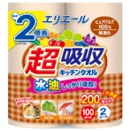 大王製紙　エリエール　超吸収キッチンタオル　無漂白　１００カット／ロール