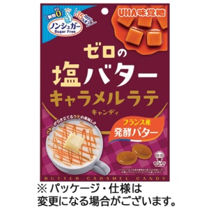 ＵＨＡ味覚糖　ゼロの塩バターキャラメルラテキャンディ　８１ｇ　１袋1