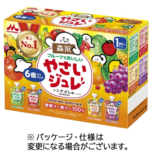 森永乳業　フルーツでおいしいやさいジュレ　７０ｇ／個　１パック（６個）1