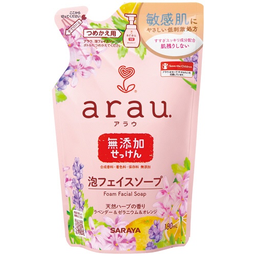 サラヤ　アラウ．泡フェイスソープ　詰替用　１８０ｍＬ　１個1