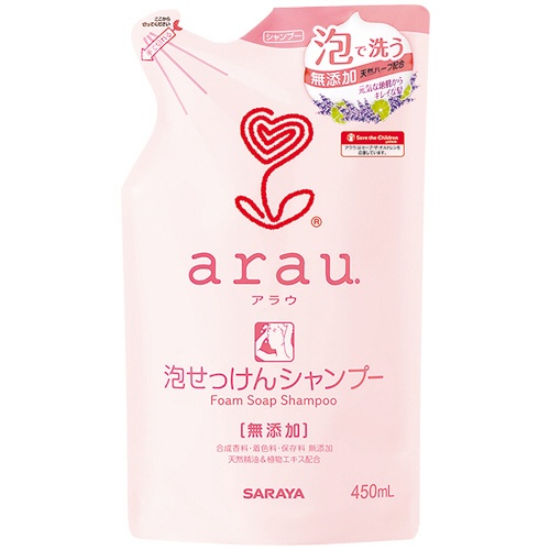 サラヤ　アラウ．泡せっけんシャンプー　詰替用　４５０ｍＬ　１個1