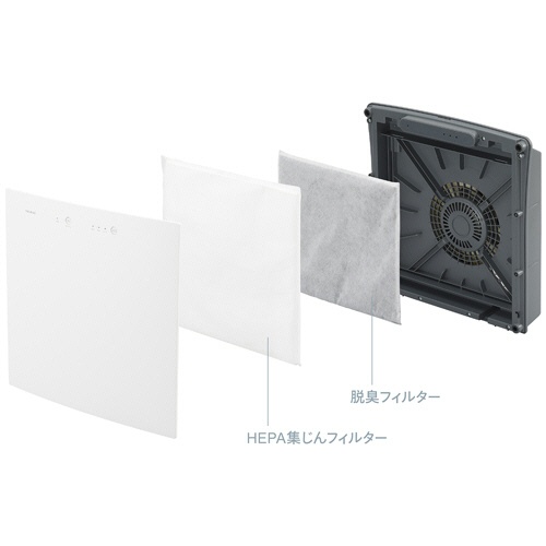 ツインバード　ＨＥＰＡフィルター空気清浄機　ホワイト　ＡＣ－Ｅ９４４Ｗ　１台5