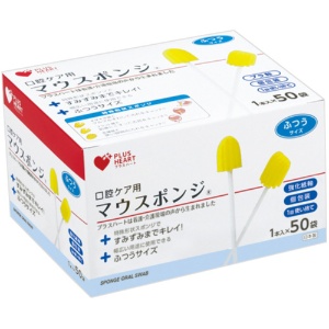 オオサキメディカル　プラスハート　マウスポンジ　ふつう　強化紙軸　１箱（５０本）1