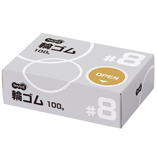 ＴＡＮＯＳＥＥ　輪ゴム　＃８　１００ｇ　１箱1