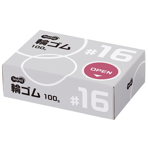 ＴＡＮＯＳＥＥ　輪ゴム　＃１６　１００ｇ　１箱1