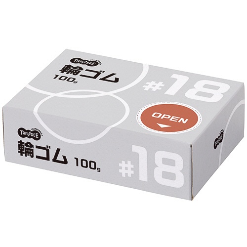 ＴＡＮＯＳＥＥ　輪ゴム　＃１８　１００ｇ　１箱1