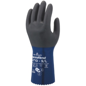 ショーワグローブ　耐薬品手袋　ケムレスト　Ｍサイズ　ブルー　ＣＳ７１０－Ｍ　１双1