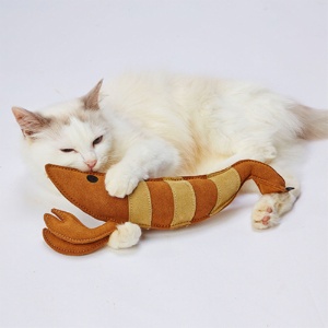 ペティオ　猫用おもちゃ　けりぐるみ　タフレザー　最強のエビ　２６４９７９　１個5