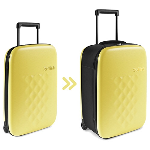 アントレックス　ＦＬＥＸ　フォーダブルスーツケース　４０Ｌ　イエローアイリス　１個5