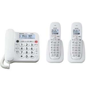 シャープ　デジタルコードレス電話機　子機２台　ホワイト系　ＪＤ－Ｇ３３ＣＷ　１台2