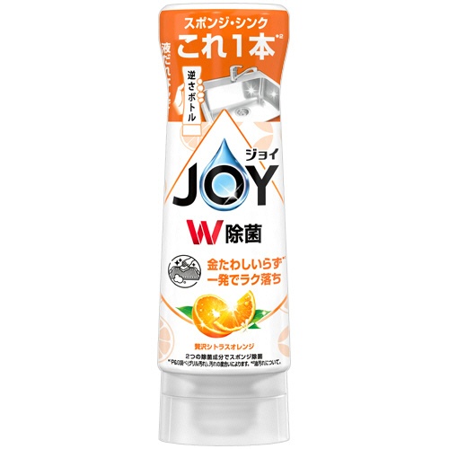 Ｐ＆Ｇ　ジョイ　Ｗ除菌　コンパクト　逆さボトル　贅沢シトラスオレンジの香り　本体　２９０ｍＬ　１本1