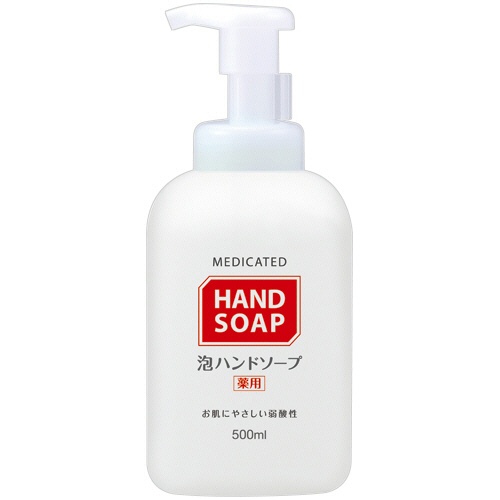 熊野油脂　ファーマアクト　弱酸性　薬用泡ハンドソープ　フレッシュフローラルの香り　本体　５００ｍＬ　１本1