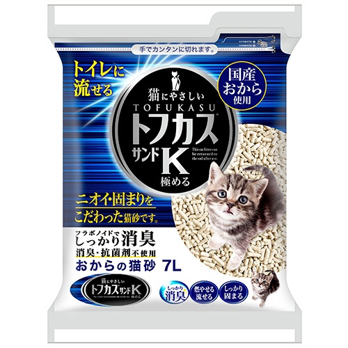 ペグテック　おからの猫砂　トフカスサンドＫ　７Ｌ　１パック1