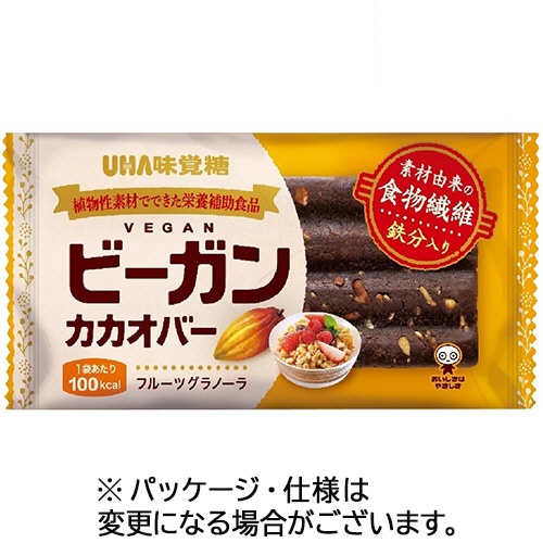 ＵＨＡ味覚糖　ビーガンカカオバー　フルーツグラノーラ味　２７．６ｇ　１パック1