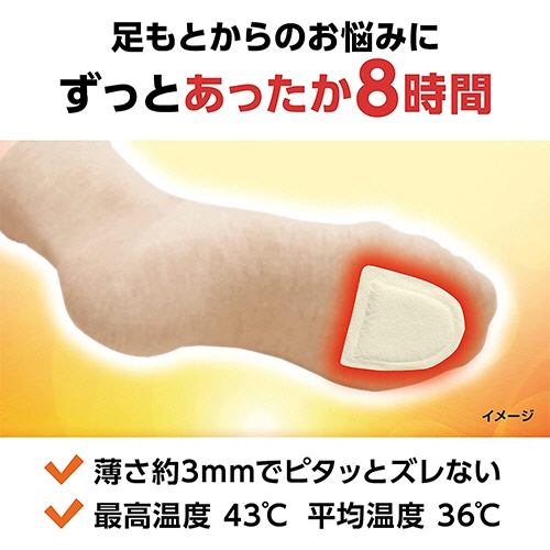 小林製薬　桐灰カイロ　くつ下用　貼る　つま先　ベージュ　１パック（５足）3