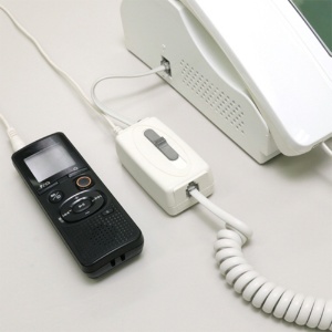 ナカバヤシ　ミヨシ　通話録音アダプタ　受話器接続用　４極４芯　ＤＳＰ－Ｈ４４／ＷＨ　１個4
