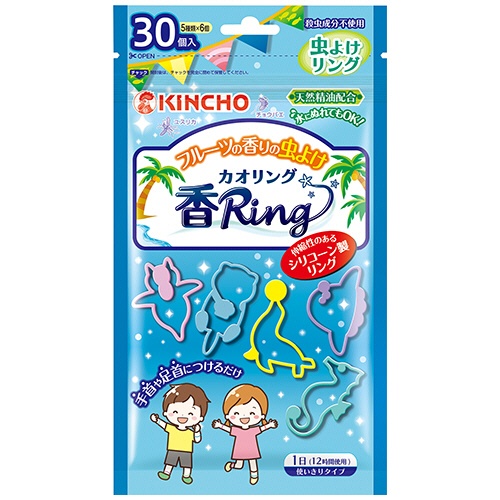 大日本除蟲菊　ＫＩＮＣＨＯ　虫よけ　カオリング　ブルー　１パック（３０個）1