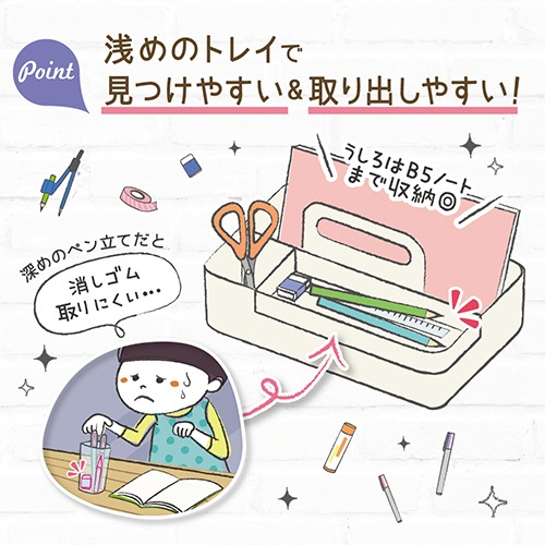 ソニック　リビガク　ハコボート　磁石付トレイでかんたん整理　アイボリー　ＬＶ－５０２２－Ｉ　１個6