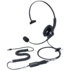 サンワダイレクト　電話機用ヘッドセット　（ＲＪ－９接続・片耳タイプ・コールセンター・固定電話・ハンズフリー）　４００－ＨＳ０４３　１個