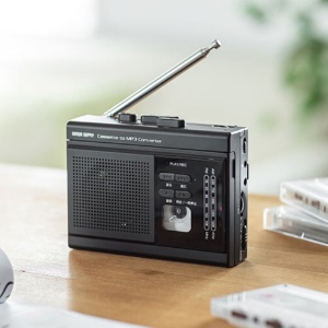 サンワダイレクト　ラジオも聴ける　カセット変換プレーヤー　ｍｉｃｒｏＳＤ　デジタル保存　ＡＣ電源　乾電池　４００－ＭＥＤＩ０３７　１個9