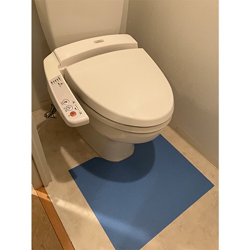 カネモ商事　使い捨てトイレマット　約４８０×６００ｍｍ　青　１ケース（１００枚）4