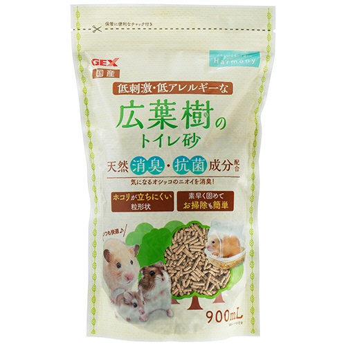 ジェックス　広葉樹のトイレ砂　９００ｍｌ　１パック1