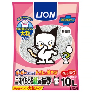 ライオン　ニオイをとる紙の猫砂　１０Ｌ　１パック1