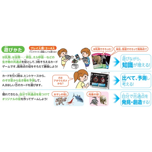 くもん出版　考える生きもの分類カードゲーム　ＴＳ－１０　１個3