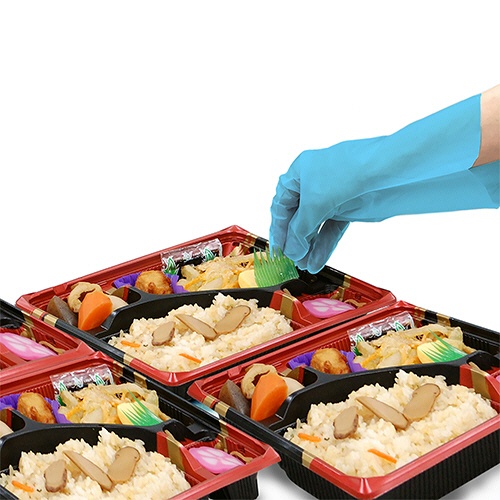 竹虎　タケトラ　ポリエチレン手袋　ストレッチタイプ　パウダーフリー　ブルー　Ｌ　１箱（１００枚）7