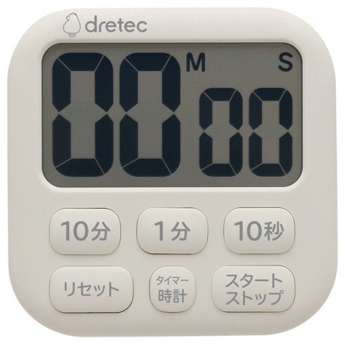 ドリテック　時計付き抗菌タイマー　ポポラ６　アイボリー　Ｔ－６２１ＩＶ　１個1