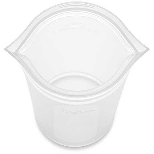 Ｚｉｐ　Ｔｏｐ　シリコン保存容器　カップ　Ｌ　フロスト　Ｚ－ＣＵＰＬ－０１　１個3