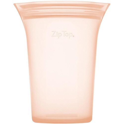 Ｚｉｐ　Ｔｏｐ　シリコン保存容器　カップ　Ｌ　ピーチ　Ｚ－ＣＵＰＬ－０７　１個1