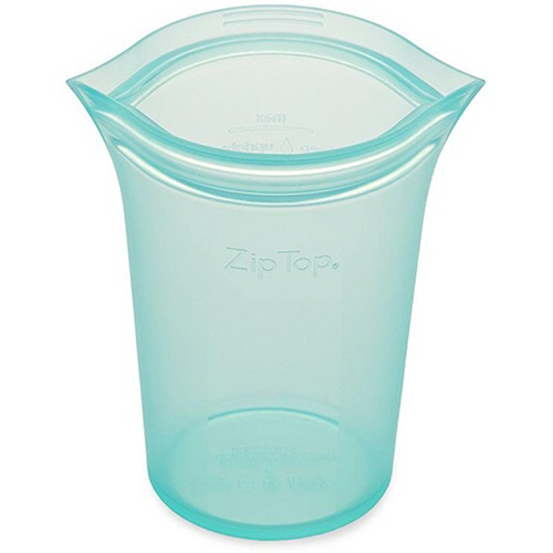 Ｚｉｐ　Ｔｏｐ　シリコン保存容器　カップ　Ｍ　ティール　Ｚ－ＣＵＰＭ－０３　１個2