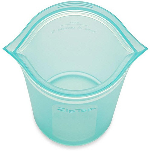 Ｚｉｐ　Ｔｏｐ　シリコン保存容器　カップ　Ｍ　ティール　Ｚ－ＣＵＰＭ－０３　１個3