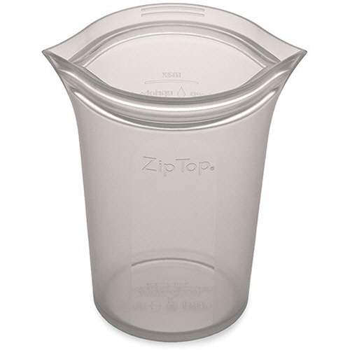 Ｚｉｐ　Ｔｏｐ　シリコン保存容器　カップ　Ｍ　グレー　Ｚ－ＣＵＰＭ－０２　１個2